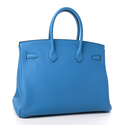 Hermes Togo Verso Birkin 35 Bleu Zanzibar Malachite 3 of 13