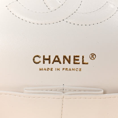 Chanel Caviar Quilted Medium Double Flap White 6 of 10