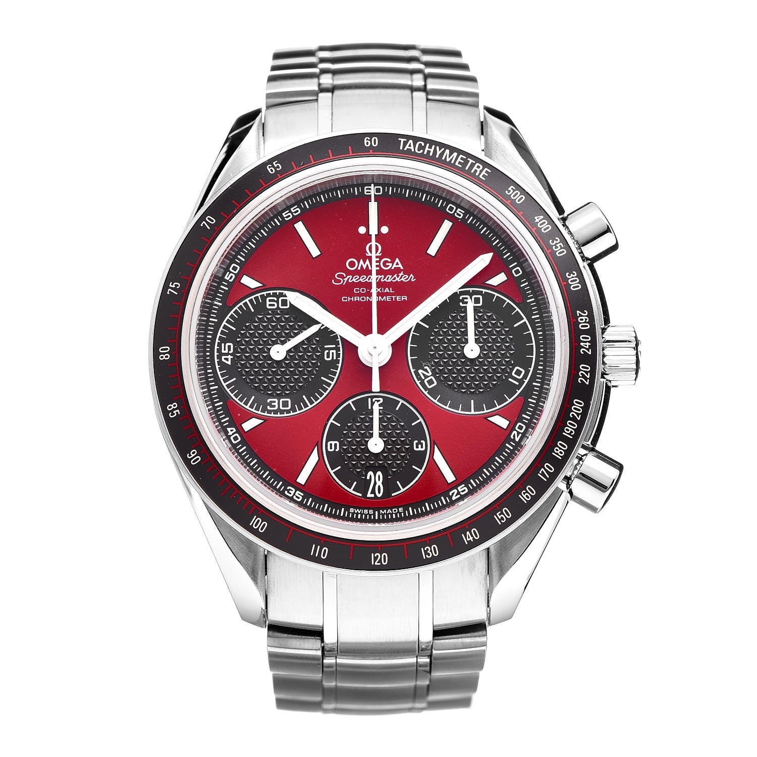 Omega Stainless Steel 40mm Speedmaster Racing Co-Axial Chronograph Automatic Watch Red 326.30.40.50.11.001 1 of 6