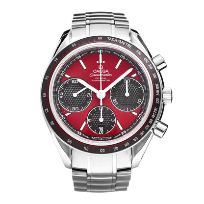 Omega Stainless Steel 40mm Speedmaster Racing Co-Axial Chronograph Automatic Watch Red 326.30.40.50.11.001 1 of 6