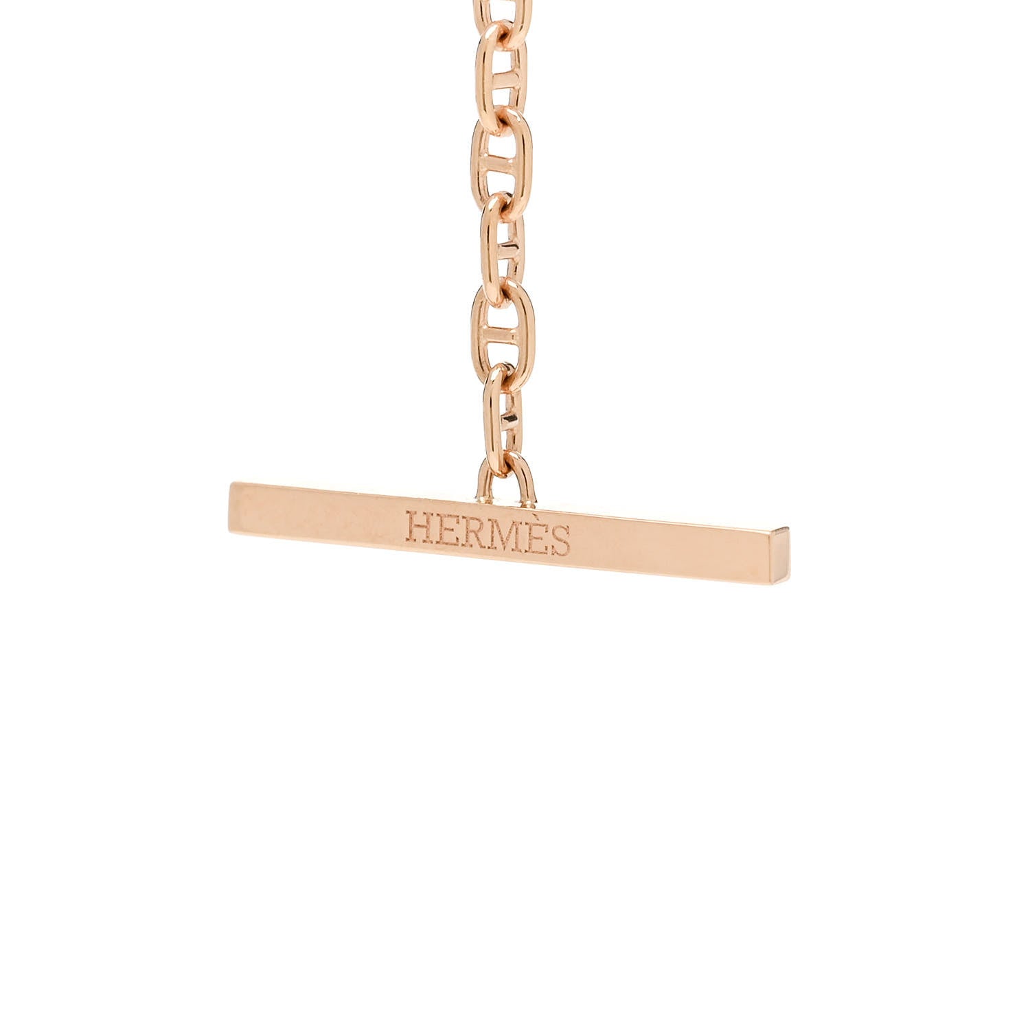 Hermes 18K Rose Gold Diamond Chaine d'Ancre Contour Bracelet ST 3 of 5