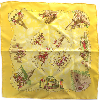 Hermes Silk Les Triples Pocket Square Scarf 2 of 8