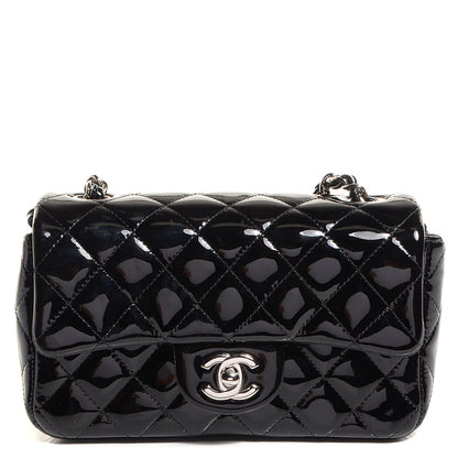 Chanel Patent Quilted Mini Rectangular Flap Black 1 of 9