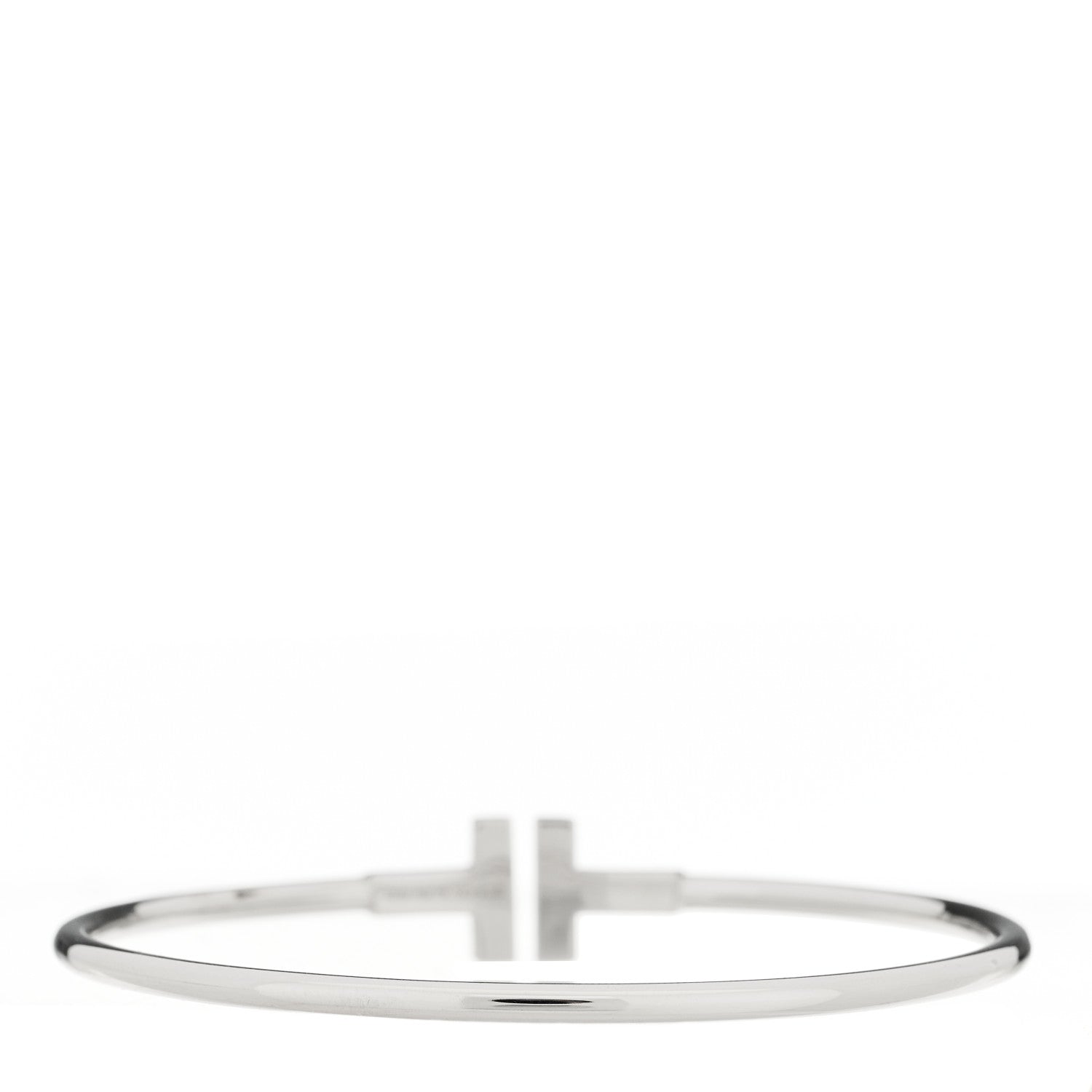 Tiffany 18K White Gold T Wire Bracelet 2 of 3