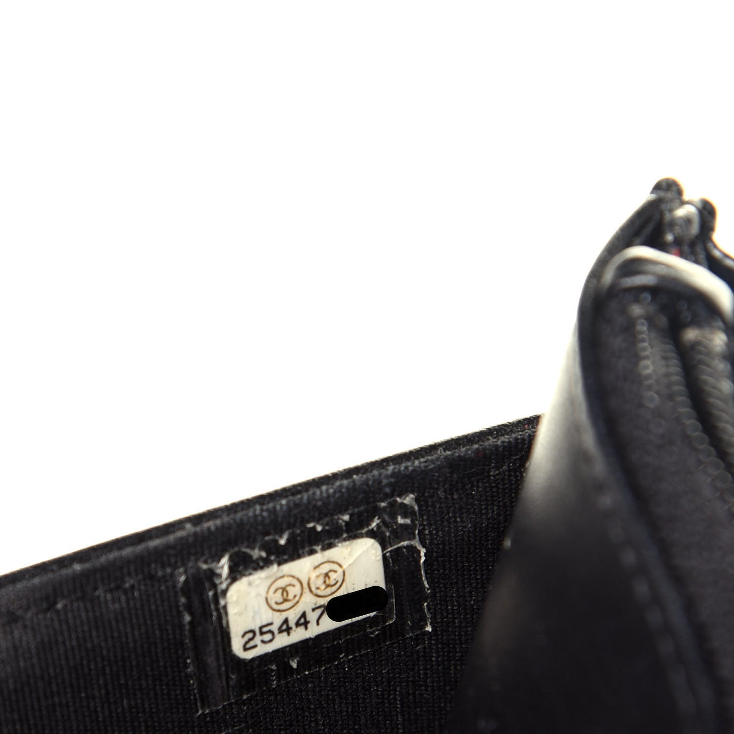 Caviar Quilted Boy Wallet On Chain WOC Black