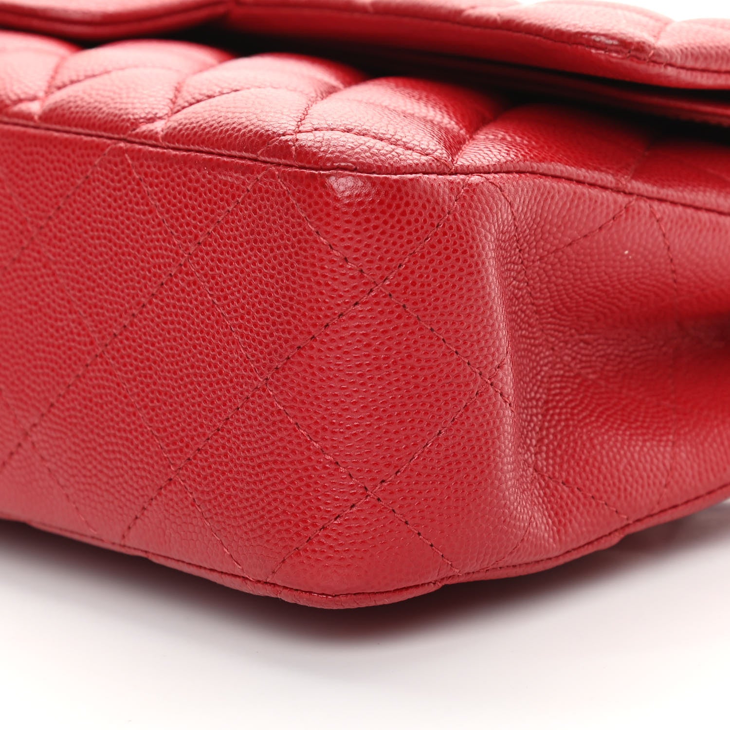 Chanel Caviar Quilted Medium Double Flap Red 10 of 16