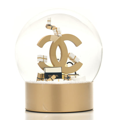 Chanel Glass CC Shopping Bag Snow Globe Gold 4 of 9