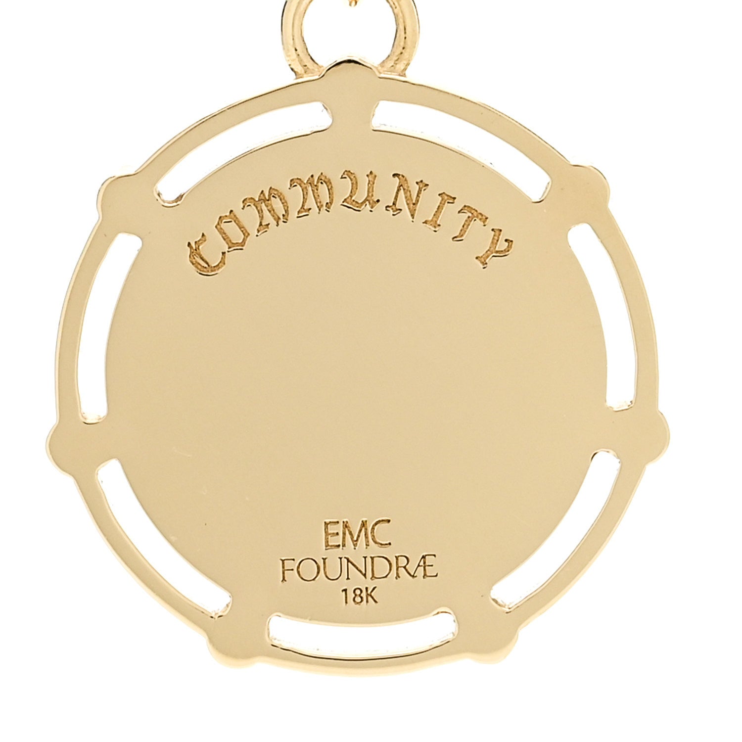 Foundrae X Every Mother Counts 18K Yellow Gold Diamond Bee Medallion Pendant 3 of 5