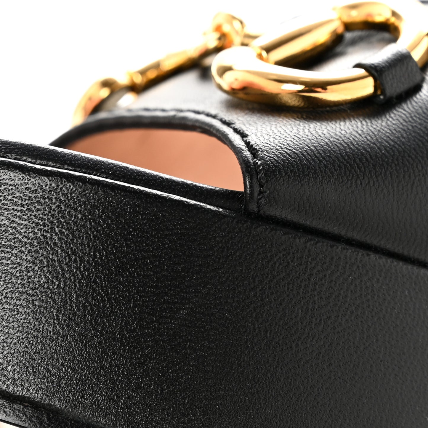 Nappa Charlotte Horsebit 40/135mm Platform Sandals 36.5 Black