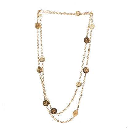 Chanel CC Medallion Long Chain Necklace Gold 3 of 6