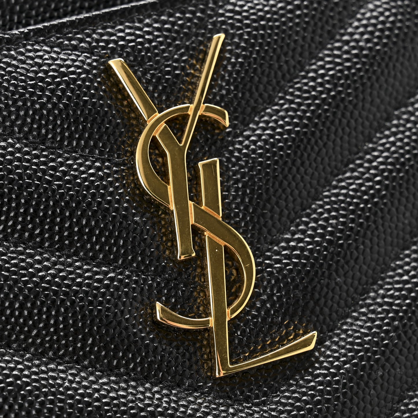 Grain De Poudre Chevron Monogram Bill Pouch Black