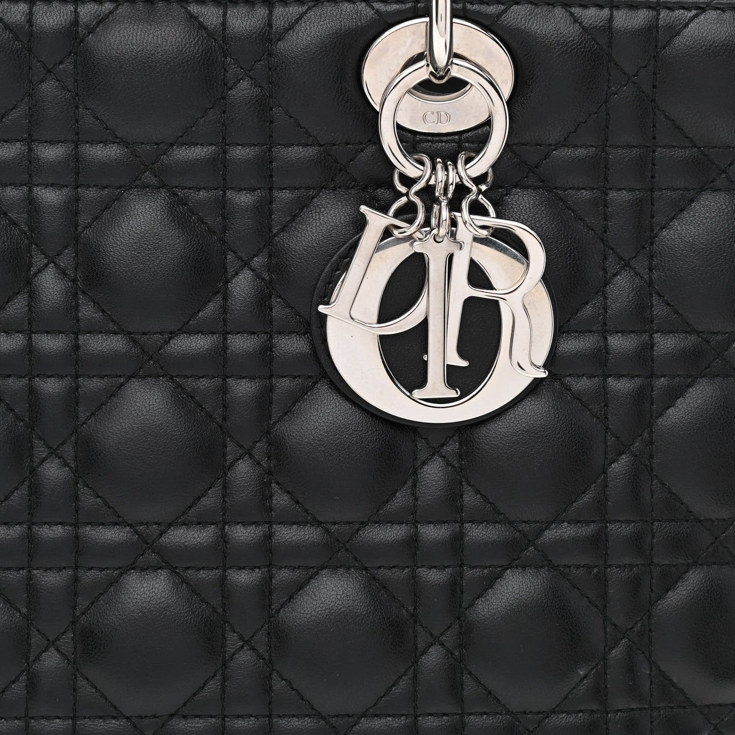 Lambskin Cannage Large Lady Dior Black