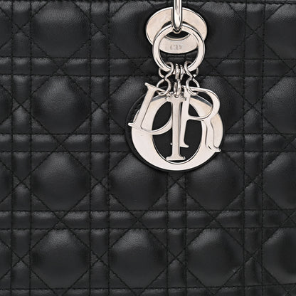 Christian Dior Lambskin Cannage Large Lady Dior Black 9 of 15