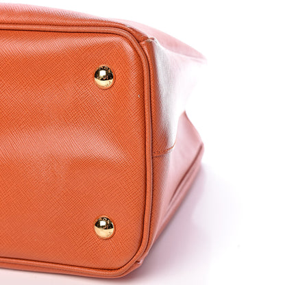 Prada Saffiano Lux Small Tote Papaya 10 of 14