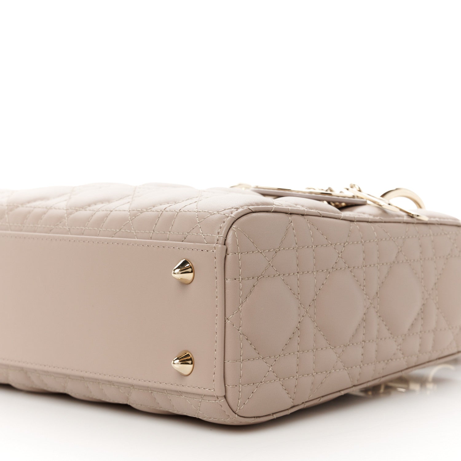 Christian Dior Lambskin Cannage Small My ABCDior Lady Dior Taupe 10 of 10