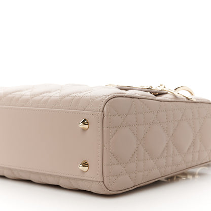 Christian Dior Lambskin Cannage Small My ABCDior Lady Dior Taupe 10 of 10