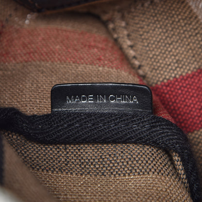 Burberry Canvas Mega Check Doran Backpack Black 7 of 11