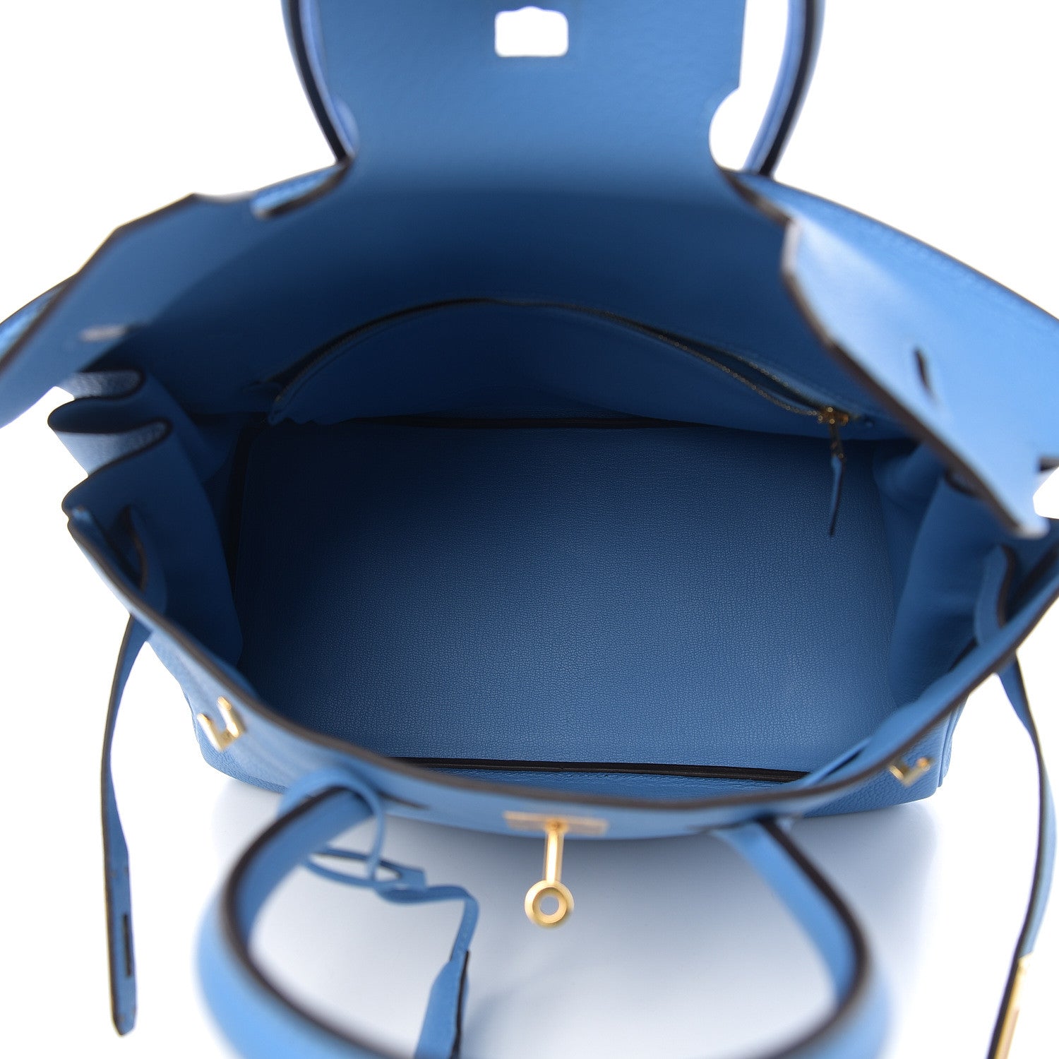 Hermes Taurillon Clemence Birkin 35 Bleu Paradis 4 of 9