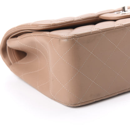 Chanel Lambskin Quilted Jumbo Double Flap Dark Beige 6 of 14