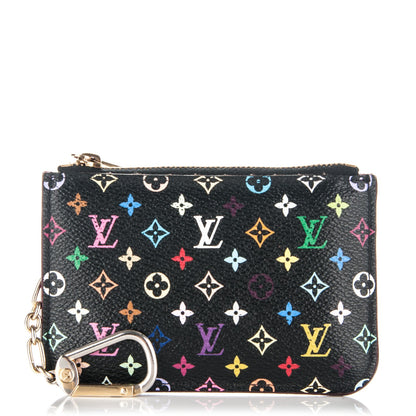 Louis Vuitton Monogram Multicolor Key Pouch Black Grenade 1 of 7