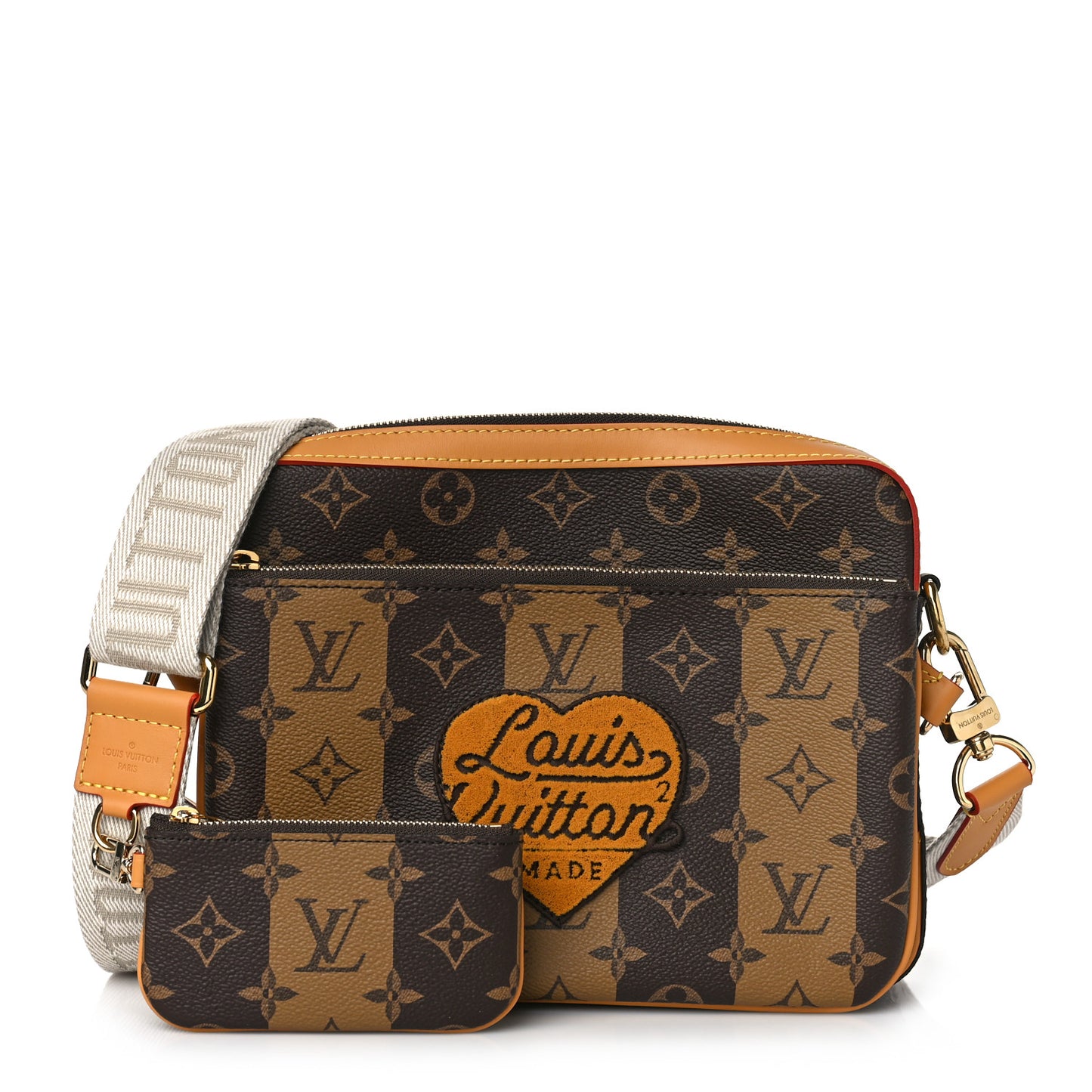 X NIGO Reverse Monogram Stripes Trio Messenger