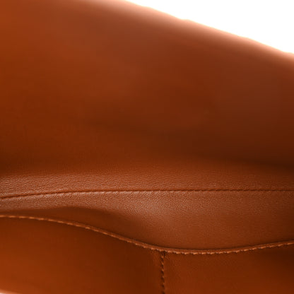 Bottega Veneta Suede Intrecciato Long Andiamo Top Handle Clutch  Amber 5 of 9