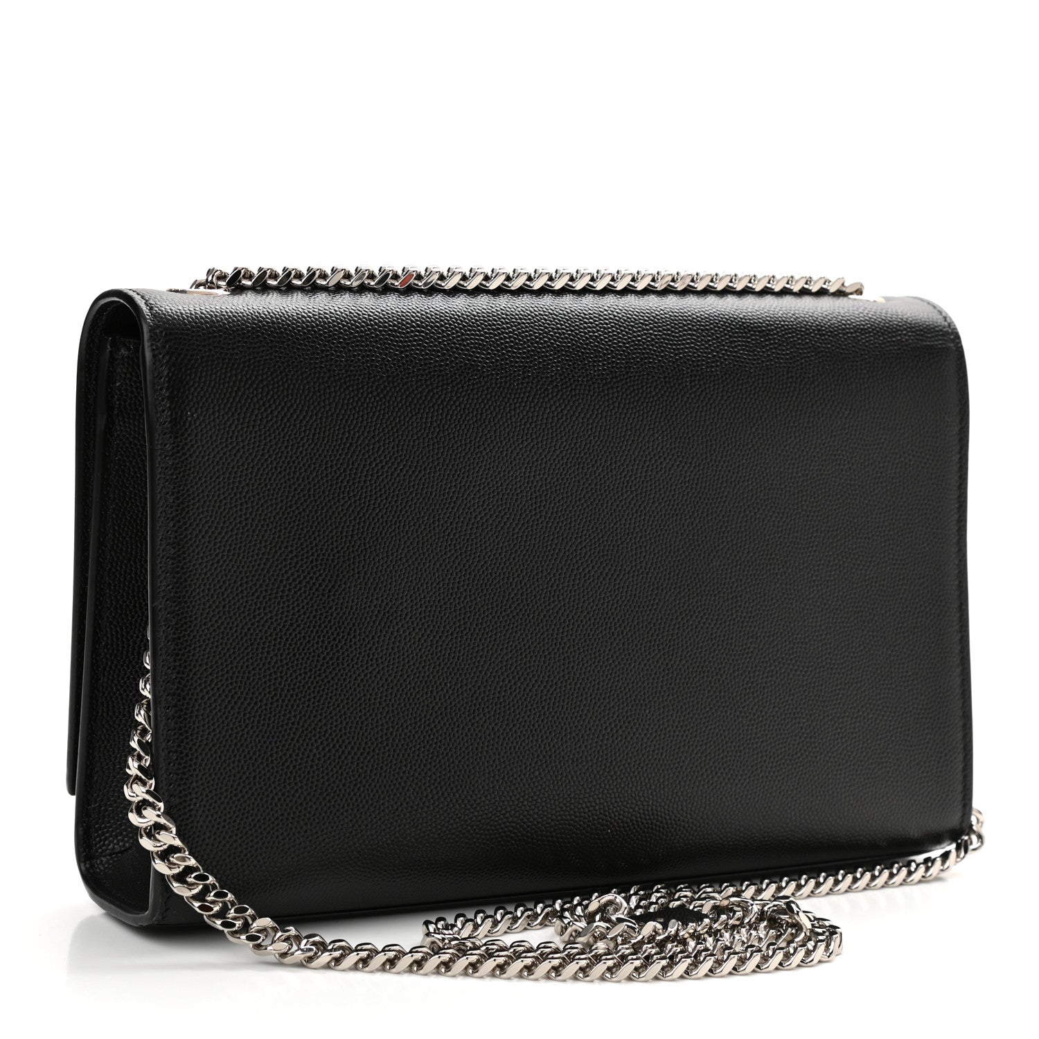 Saint Laurent Grain De Poudre Medium Classic Monogram Kate Satchel Black 3 of 11