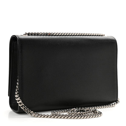 Saint Laurent Grain De Poudre Medium Classic Monogram Kate Satchel Black 3 of 11