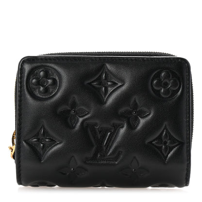 Louis Vuitton Lambskin Embossed Monogram Lou Coussin Wallet Black 1 of 7