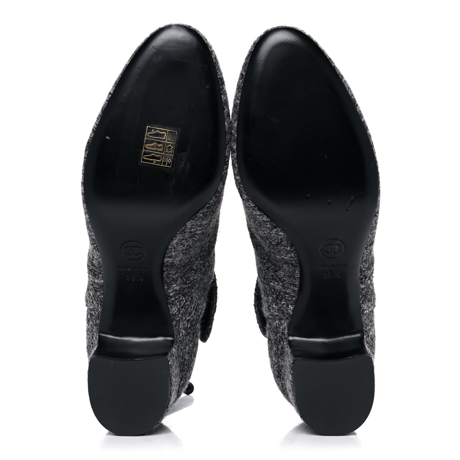 Chanel Tweed Short Boot 38.5 Grey 5 of 10