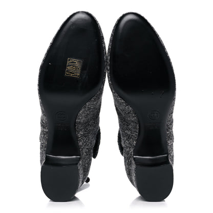 Chanel Tweed Short Boot 38.5 Grey 5 of 10