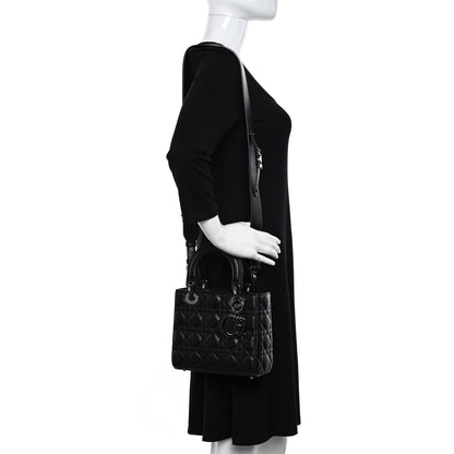 Christian Dior Lambskin Cannage Small My ABCDior Lady Dior Black 2 of 13