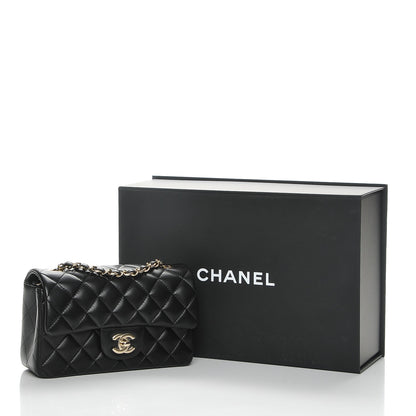 Chanel Lambskin Quilted Mini Rectangular Flap Black 8 of 8