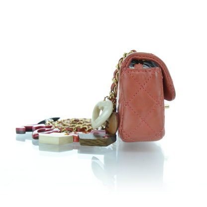 Chanel Lambskin Quilted Cruise Charm Mini Flap Red 7 of 13