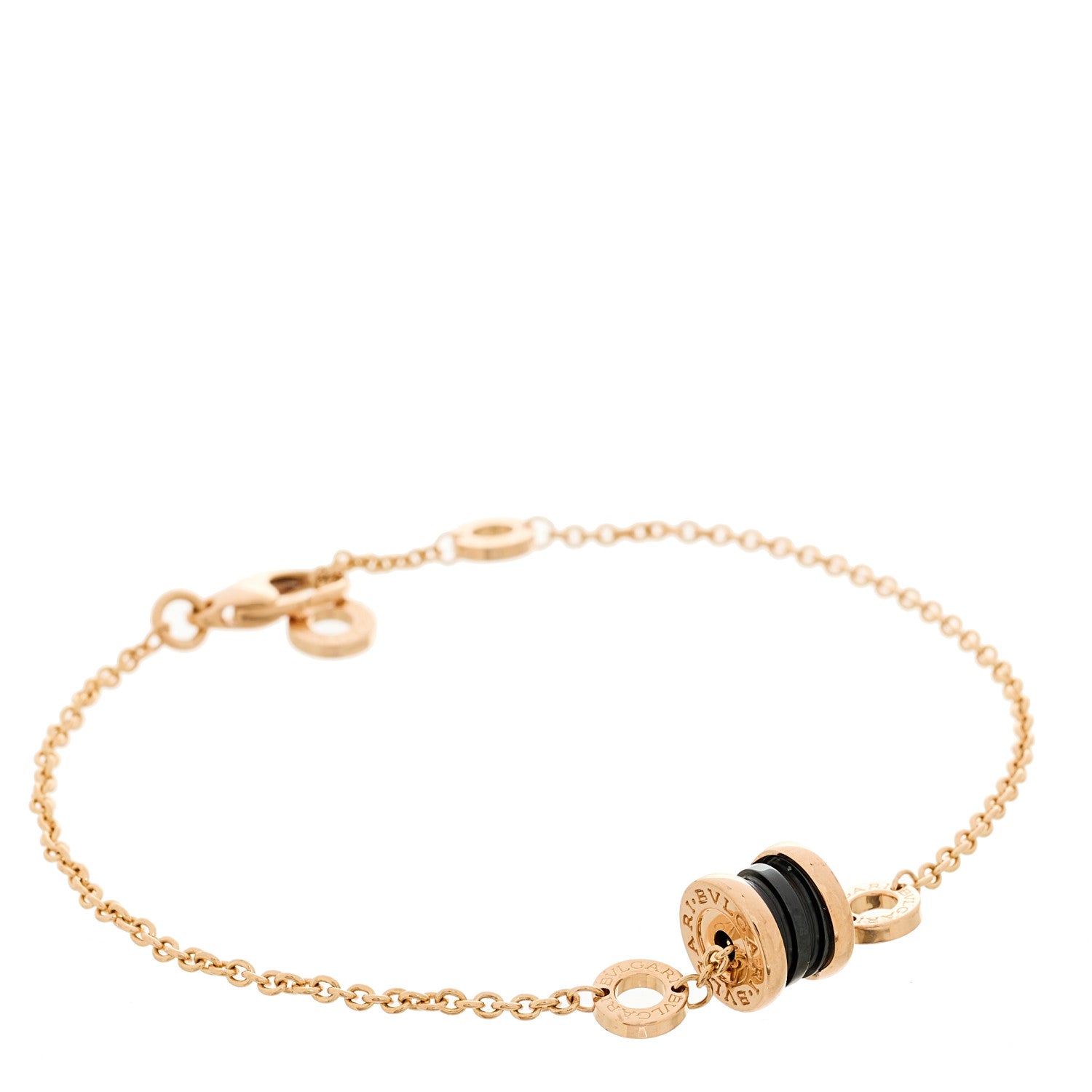 Bulgari 18K Rose Gold Black Ceramic B.Zero1 Bracelet 1 of 4