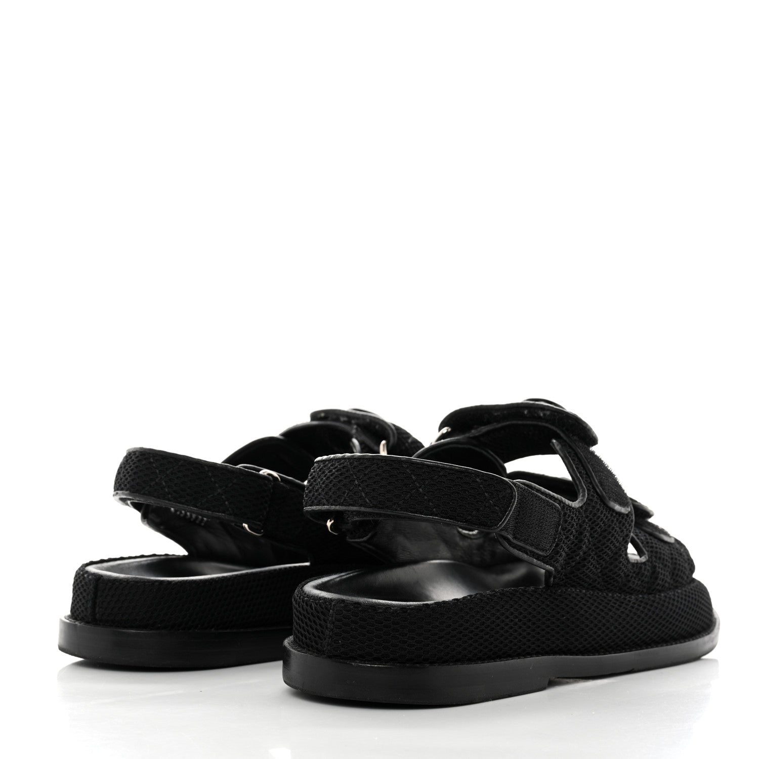 Chanel Mesh Velcro Dad Sandals 39 Black 4 of 9