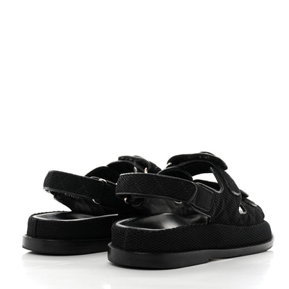 Chanel Mesh Velcro Dad Sandals 39 Black 4 of 9