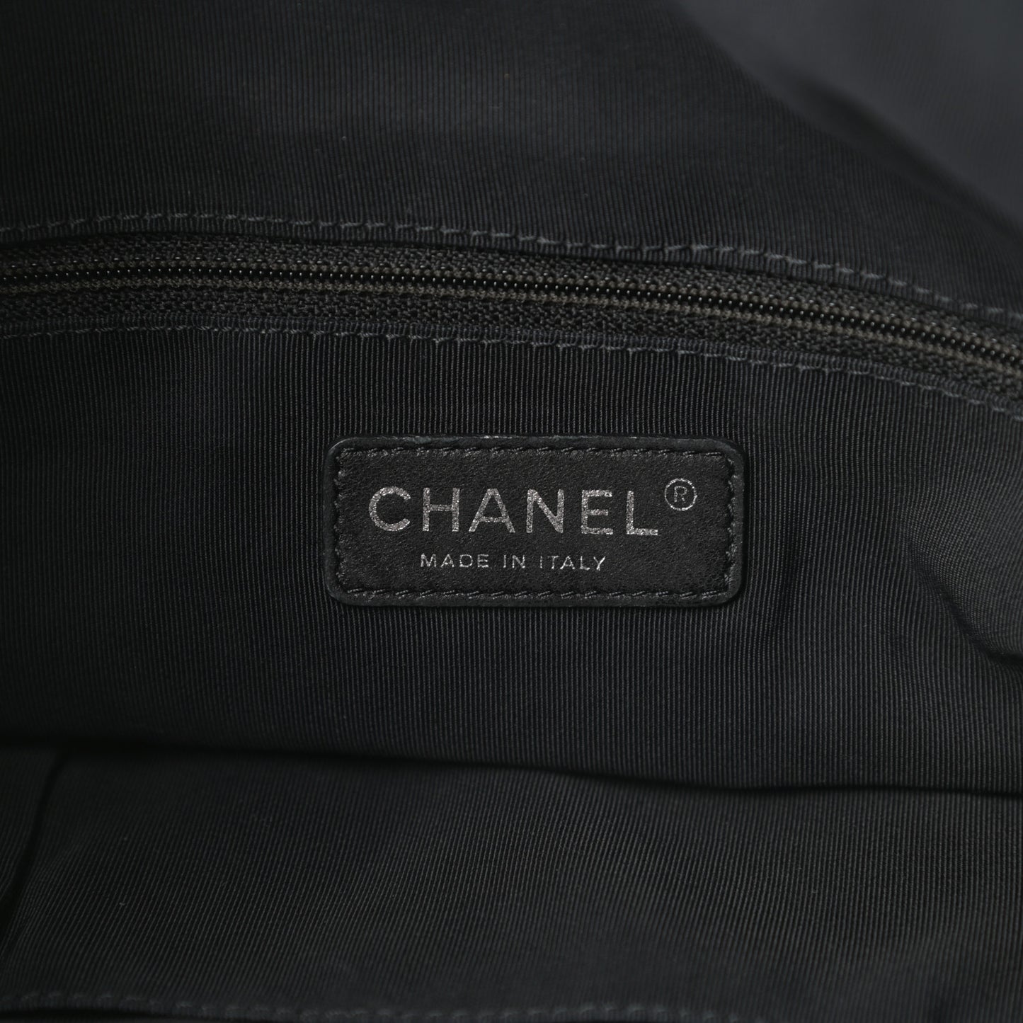 Metallic Calfskin Quilted Large Chain Me Hobo Dark Grey