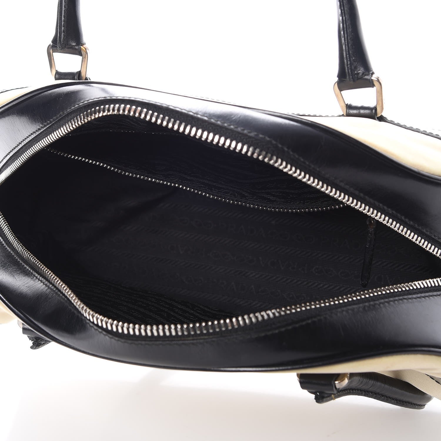 Prada Tessuto Nylon Vitello Small Bowling Bag Black 5 of 19