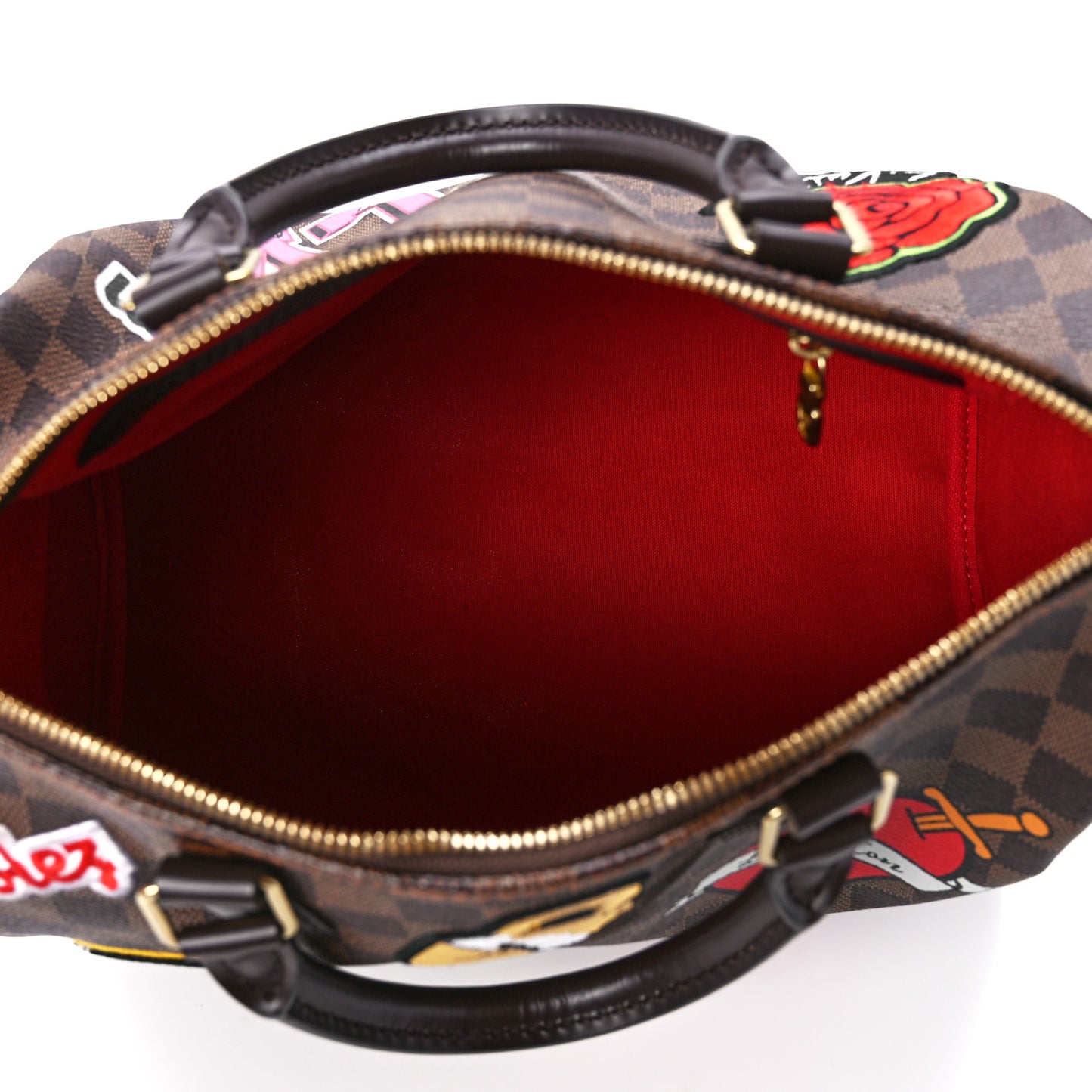 Damier Ebene Patches Speedy Bandouliere 30