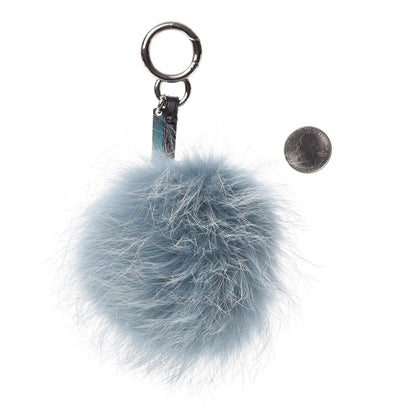 Fendi Fox Mink Rabbit Fur Vitello Flamingo Mini Monster Bag Bug Charm Lagoon Black Multicolor 2 of 5