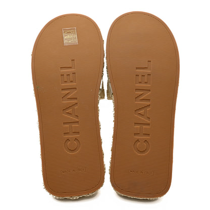 Chanel Cord Braided CC Mules 39 Light Beige 6 of 9