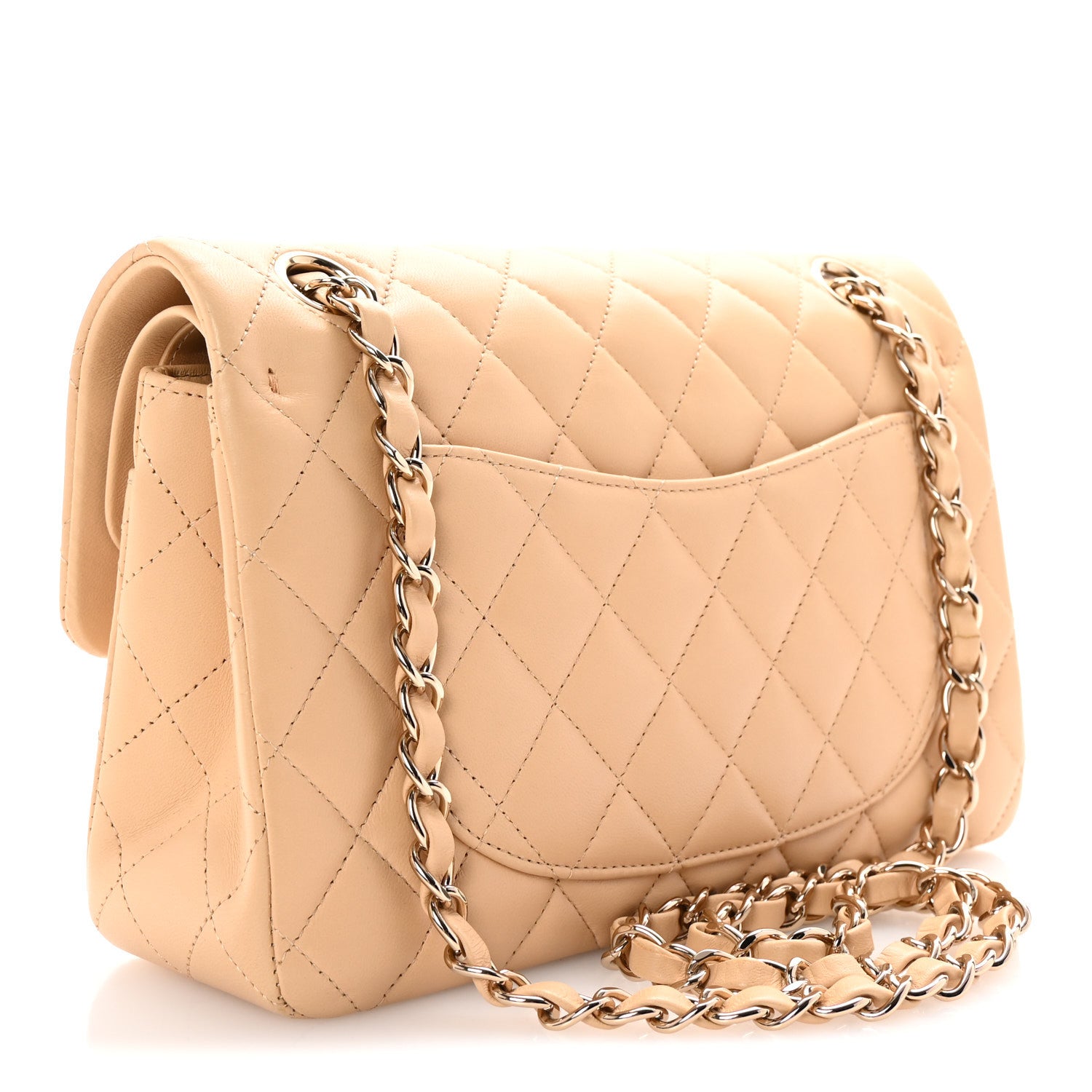 Chanel Lambskin Quilted Small Double Flap Beige 3 of 10