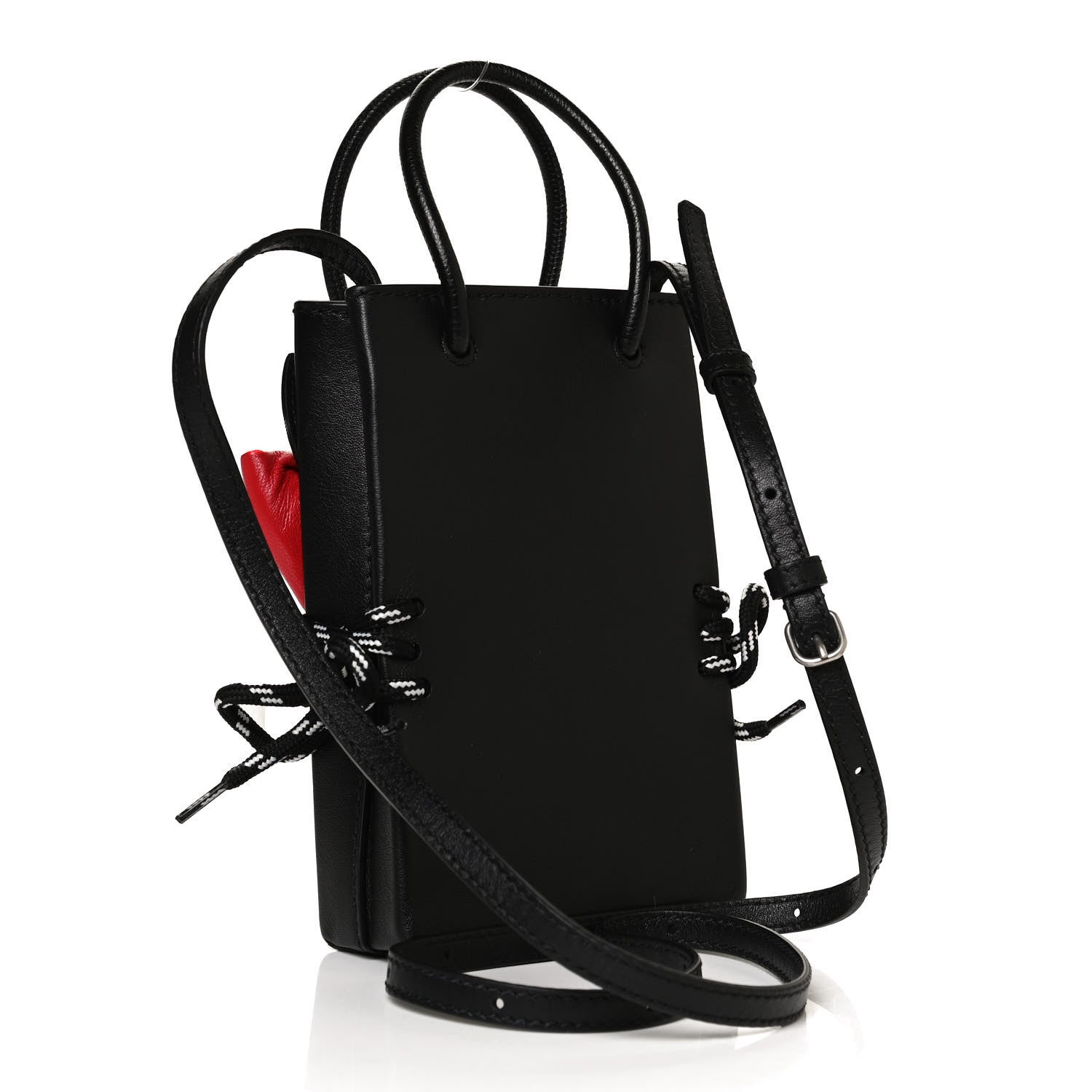 Balenciaga Calfskin Hello Kitty Phone Holder Bag Black 3 of 10