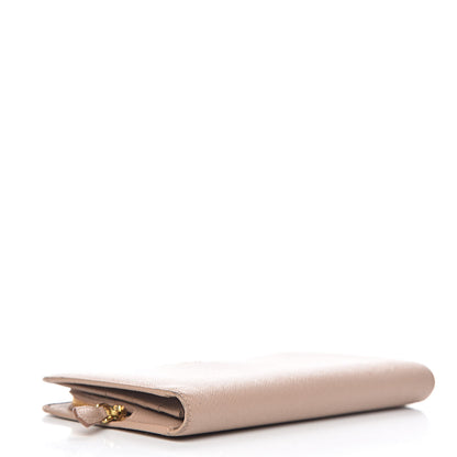 Prada Saffiano Metal Double Snap Travel Wallet Cammeo 4 of 16