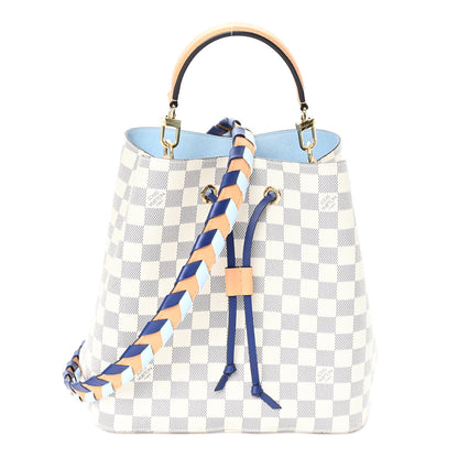 Louis Vuitton Damier Azur Braided Neonoe MM Blue 1 of 11