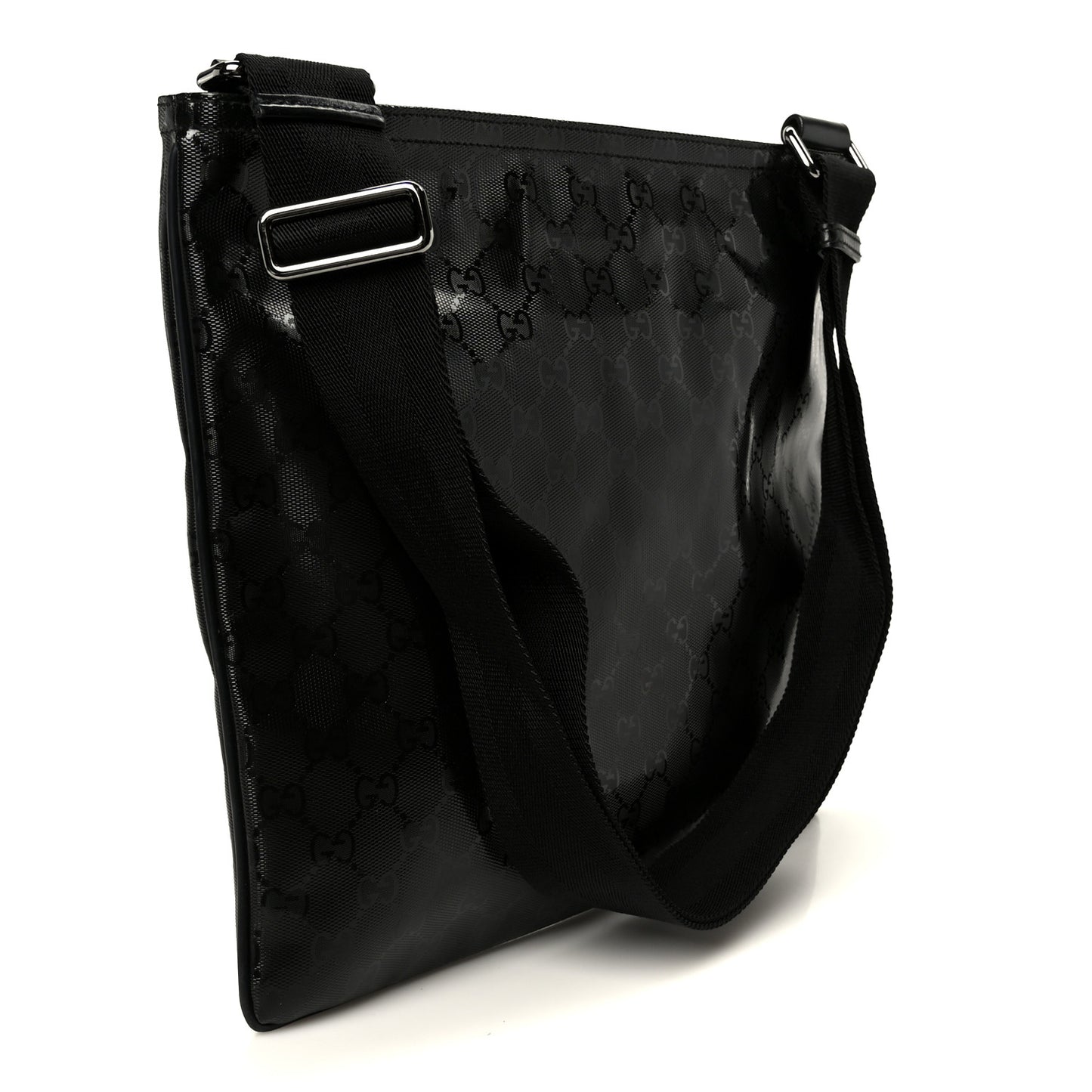 Imprime Monogram Medium Flat Messenger Bag Black