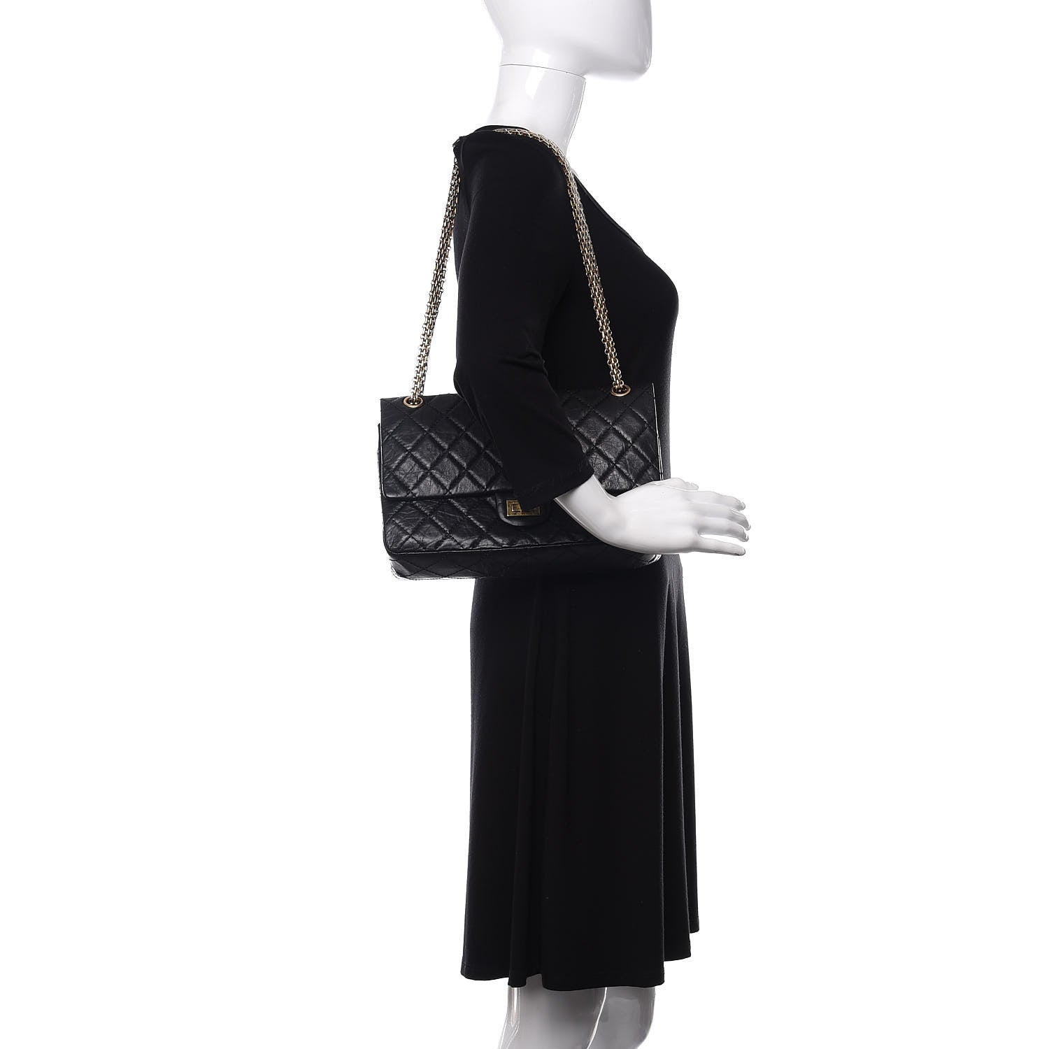 Chanel Aged Calfskin Quilted 2.55 Reissue 226 Flap Black 2 of 12