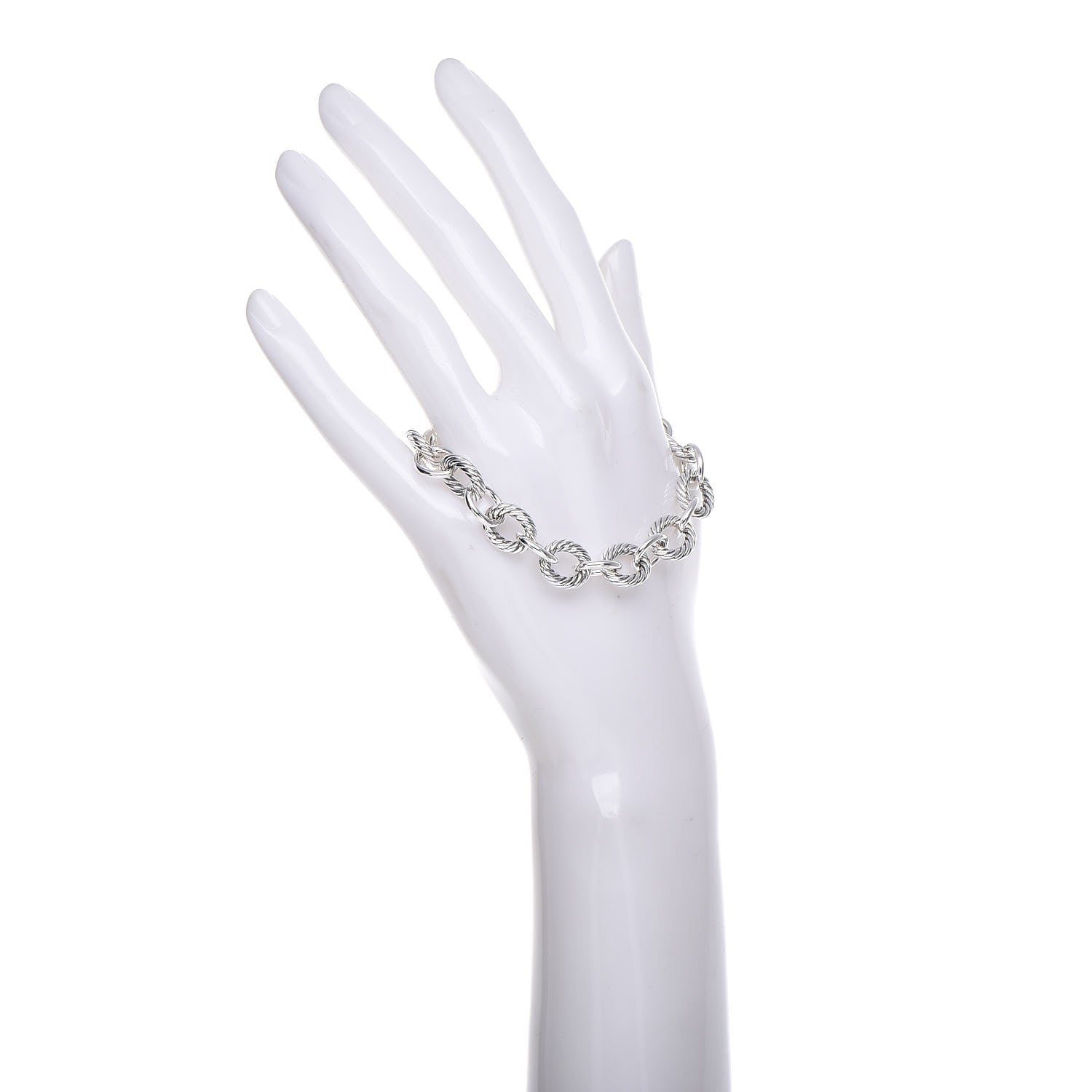David Yurman Sterling Silver 10mm Medium Oval Link Bracelet 2 of 5
