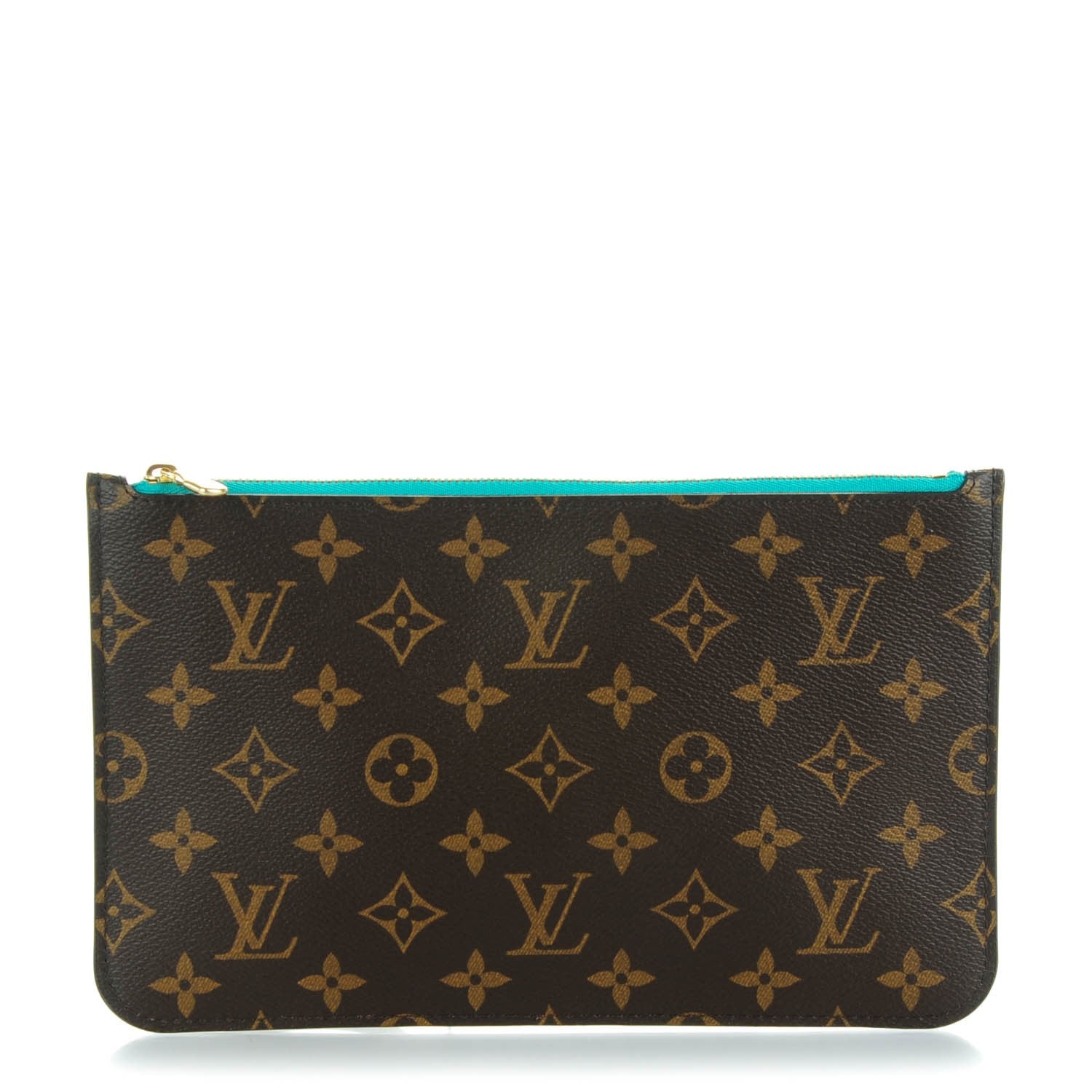 Louis Vuitton Monogram Neverfull MM GM Pochette Turquoise 1 of 7